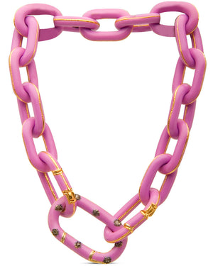 Purple Enamel Link Bracelet