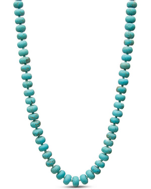 Sterling Silver Beaded Turquoise Necklace