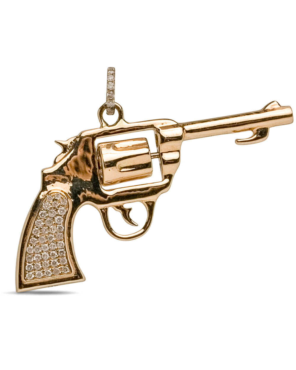 Yellow Gold Diamond Revolver Pendant