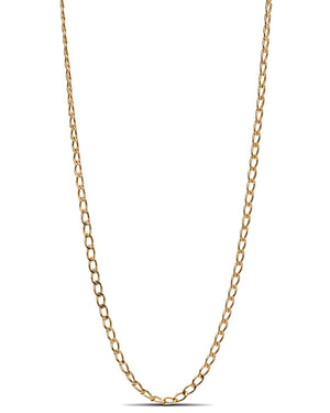 Yellow Gold Long Link Diamond Clasp Necklace