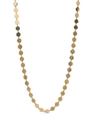 Yellow Gold and Diamond Disc Link Necklace