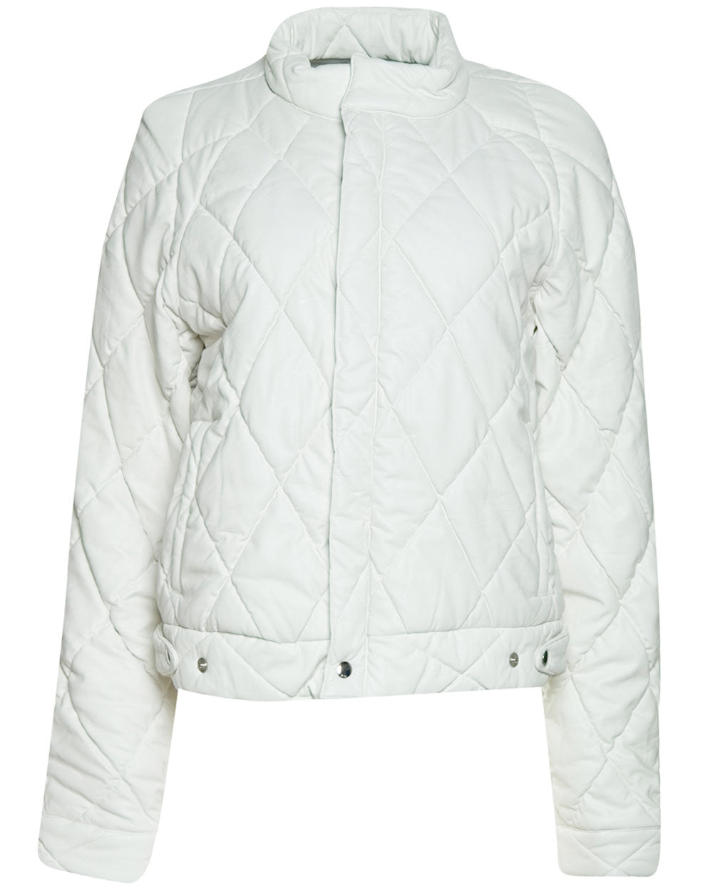 Louisa Faux Leather Jacket in White
