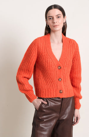 Tangerine Knit Sara Cardigan