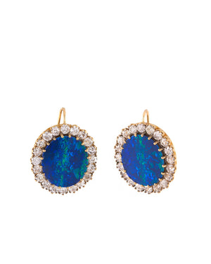 Diamond and Opal Earrings