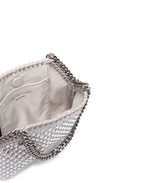 Falabella Crystal Mesh Mini Tote Bag in Silver