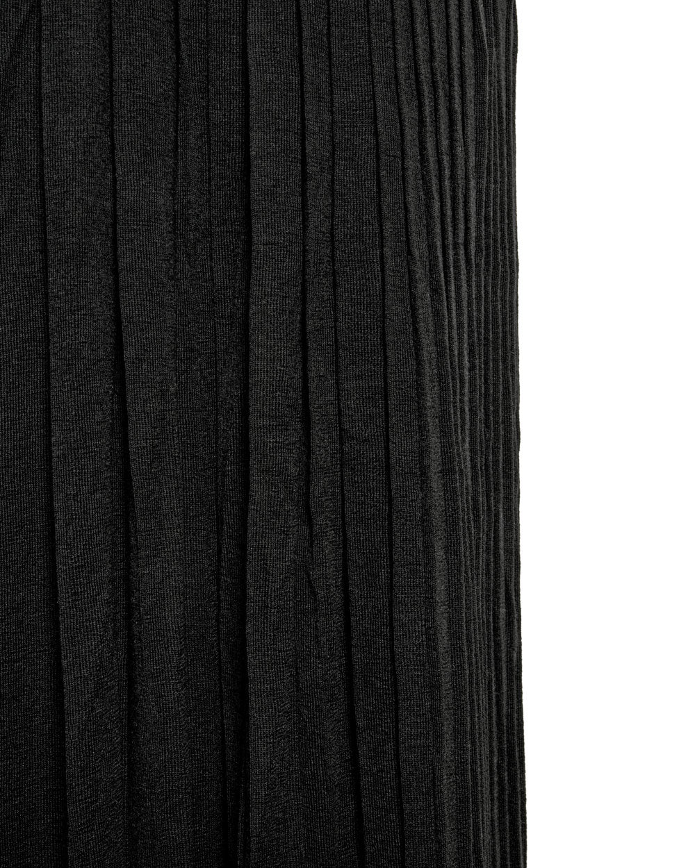 Black Silk Pleat Skirt