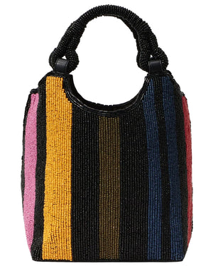 Beaded Cote Bag in Mosaic Stripe