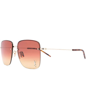 Gradient Square Frame Sunglasses in Orange