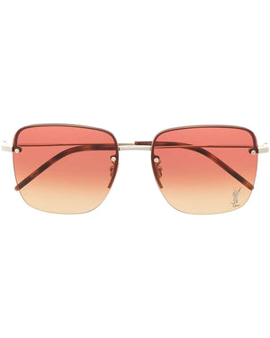 Gradient Square Frame Sunglasses in Orange