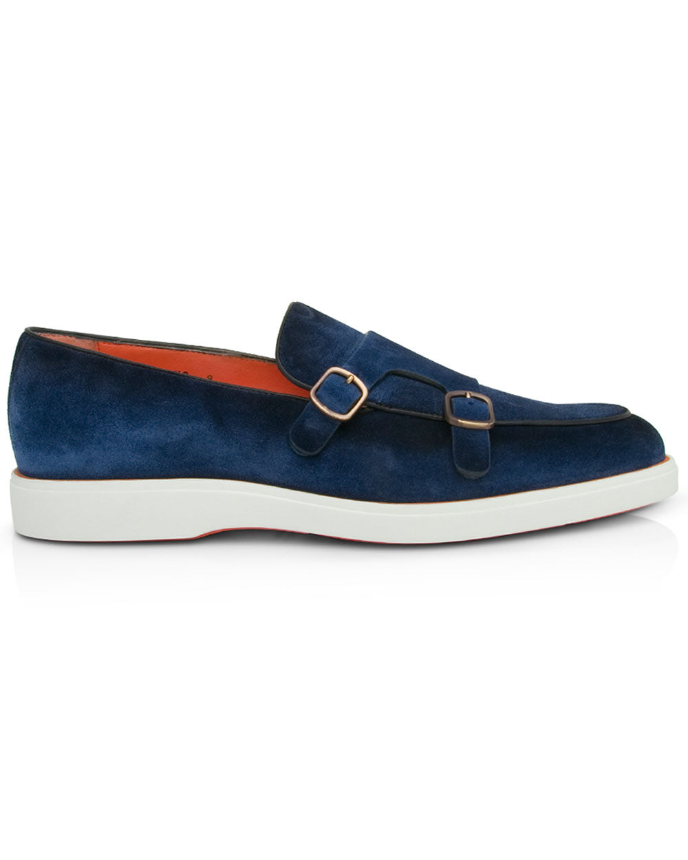 Drafts Double Monk Strap Loafer in Blue