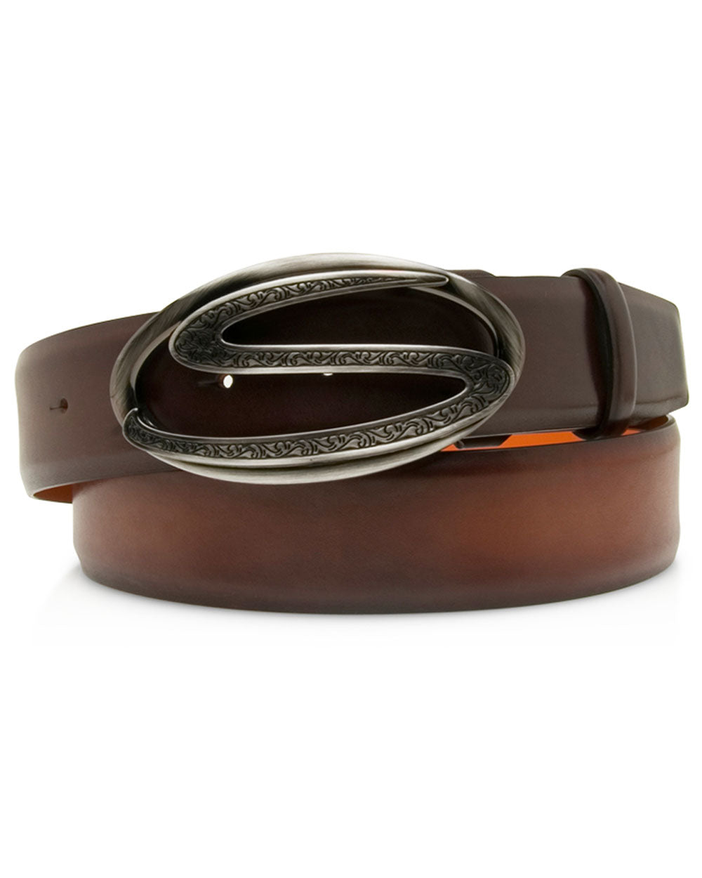 Buy Zacharias Men's Braided Leather Belt Brown 001A at