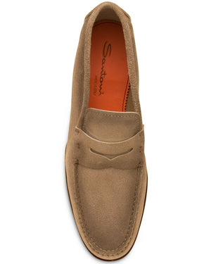 Dousing Suede Loafer in Beige