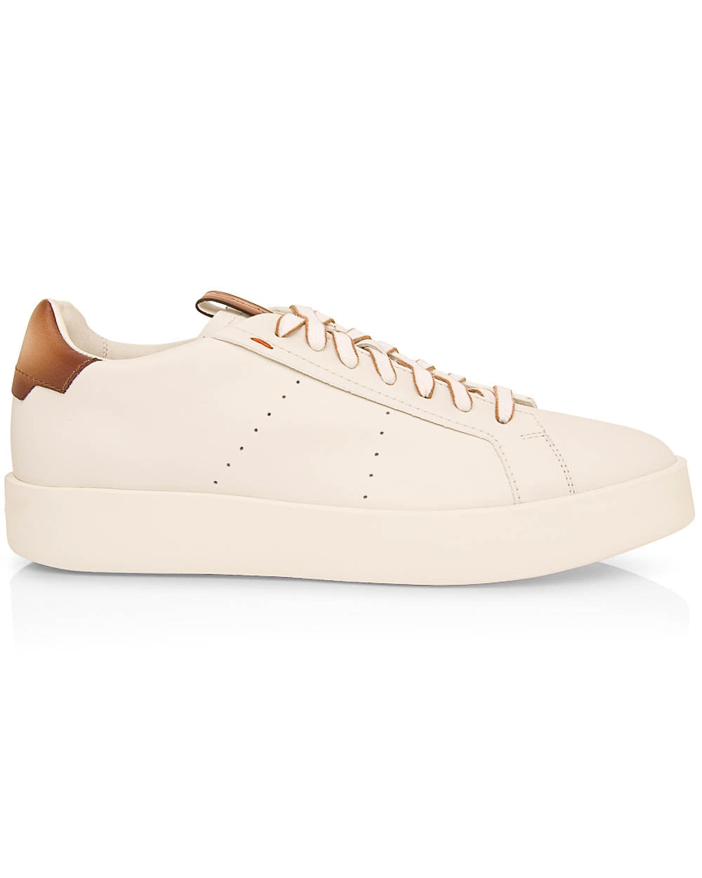 Part Leather Sneaker in White