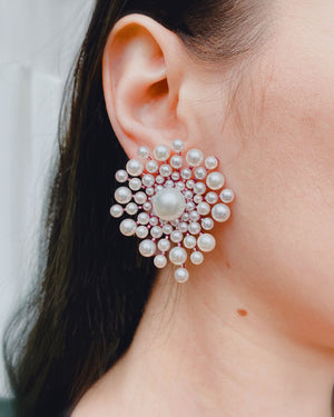 Lux Neon Fuchsia Pear Earrings