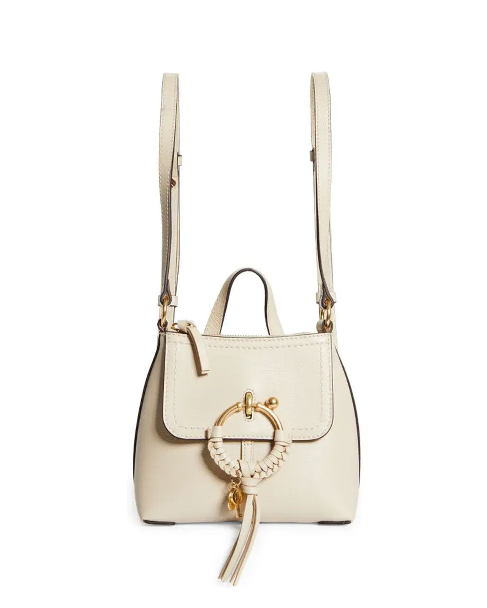 See by Chloé Joan Leather Backpack Cement Beige