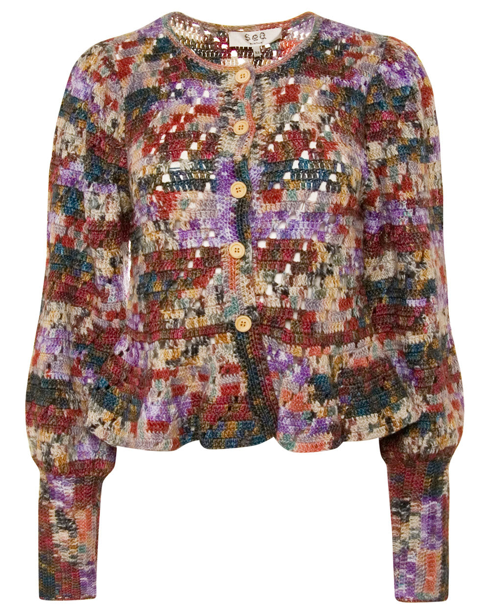 Multi Felicity Crochet Cardigan