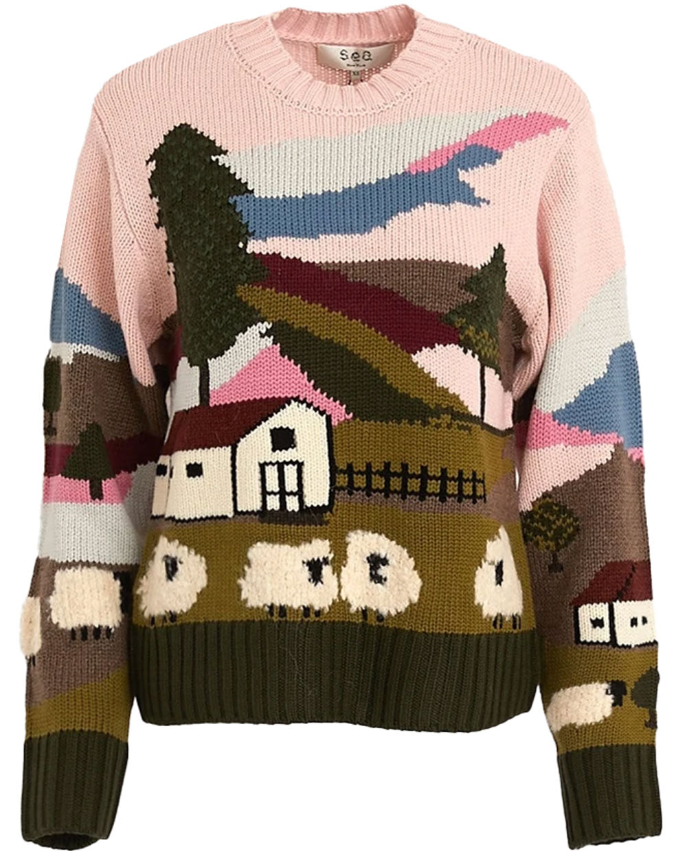Multi Intarsia Reese Sheep Sweater