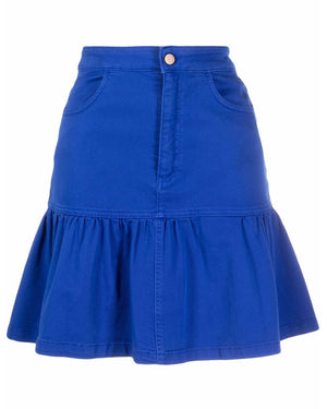 Abyssal Blue Denim Mini Skirt