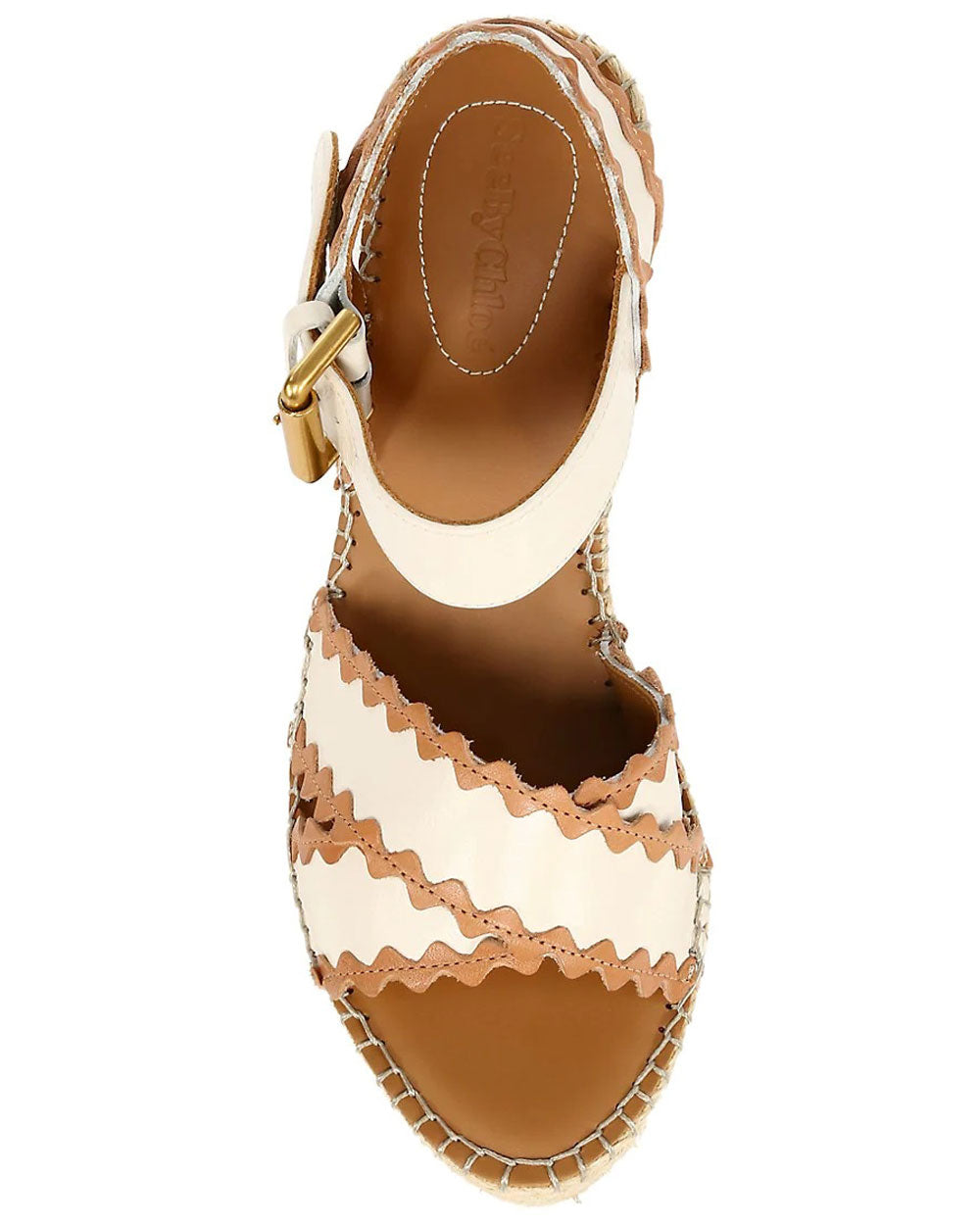 Glyn Espadrille Platform Wedge Sandal in Cream