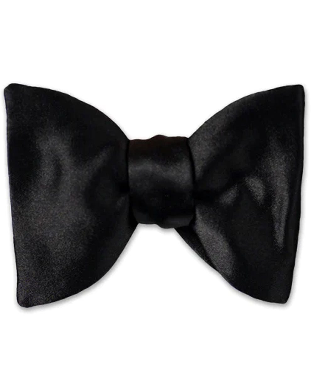 Black Large Satin Bow Tie