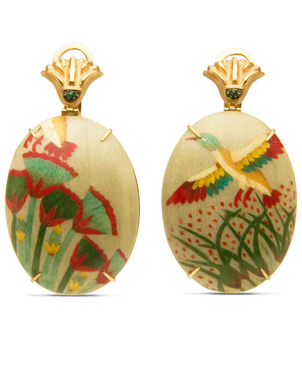 Egyptian Marquetry Earrings
