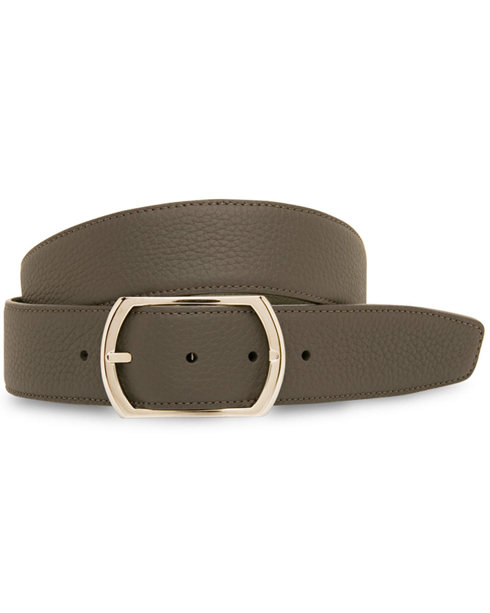 Graphite Taurillons Bull Leather Belt