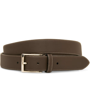 Matte Brown Luma Taurillon Soft Leather Belt