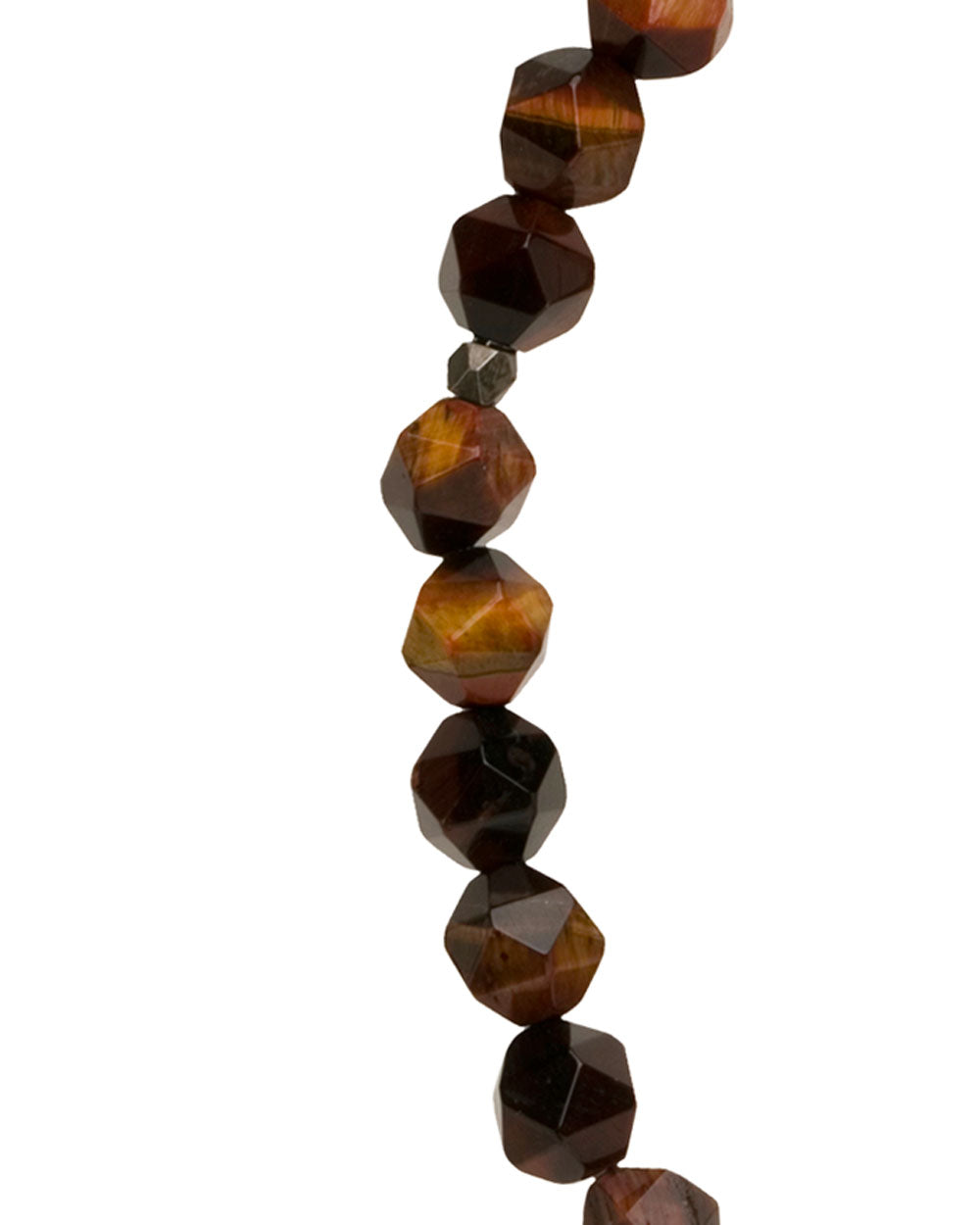 Red Tiger’s Eye and Rhodium Beaded Bracelet