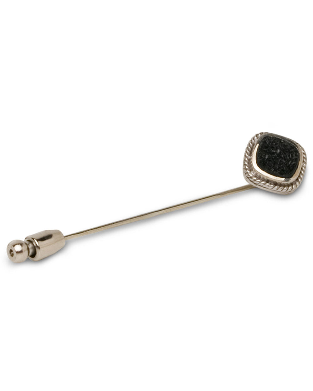 Sterilng Silver Bezel Braid Lapel Pin