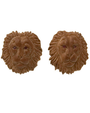 Sterling Silver Lion Head Cufflinks