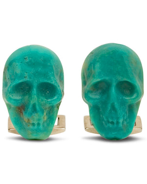 Turquoise Skull Cufflinks
