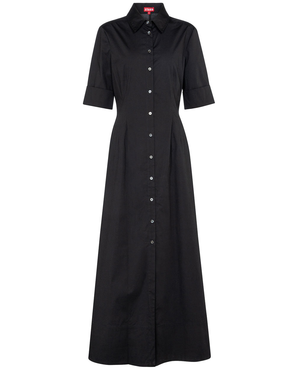 Black Poplin Joan Maxi Dress