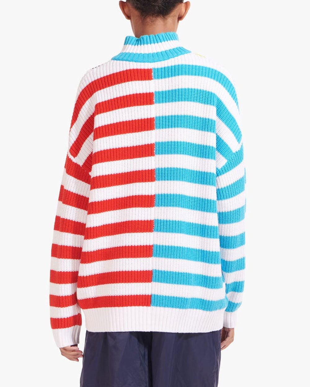Captain Stripe Knit Hampton Quarter Zip Sweater