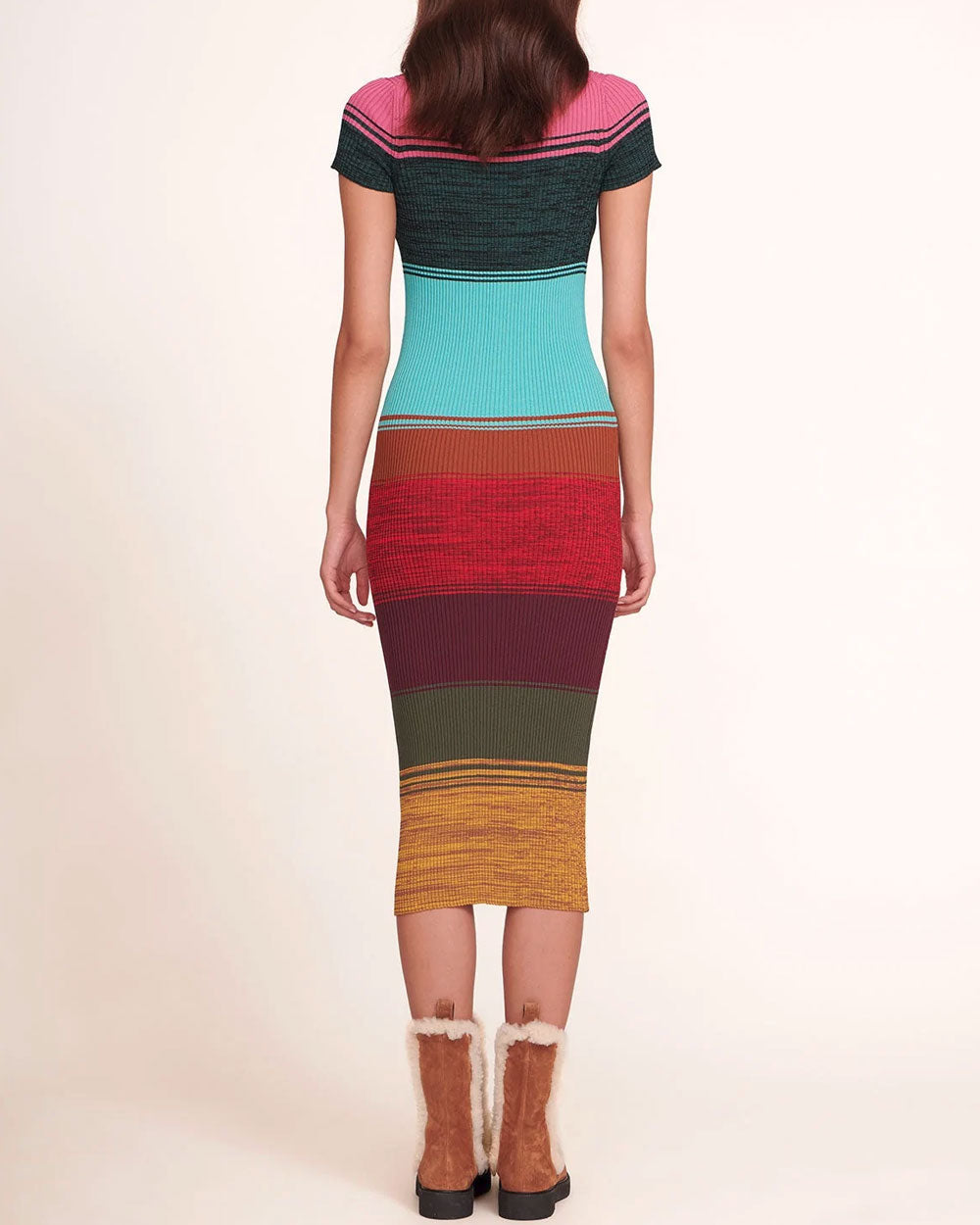 Mosaic Stripe Colleen Short Sleeve Dress