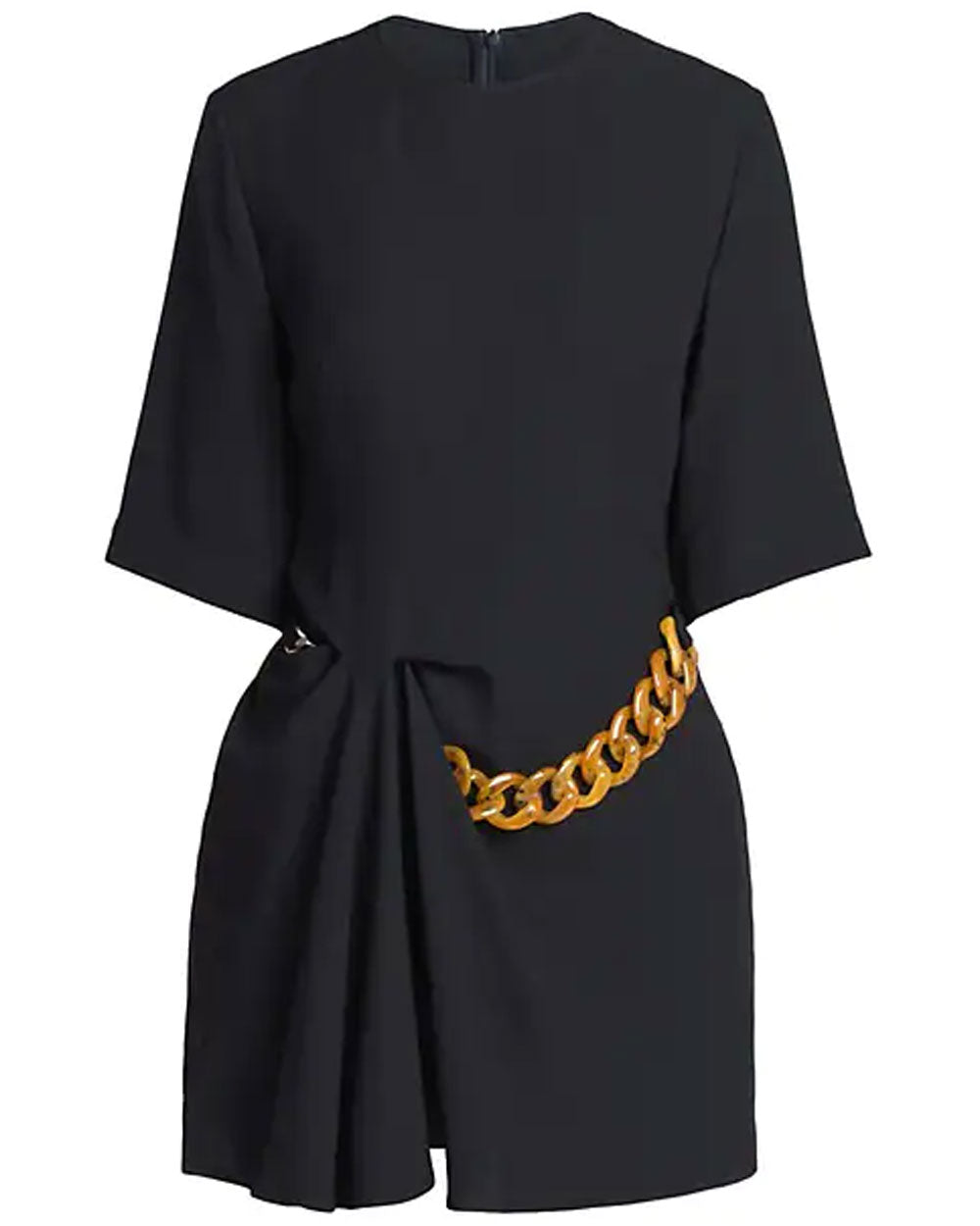 Black Falabella Chain Mini Dress