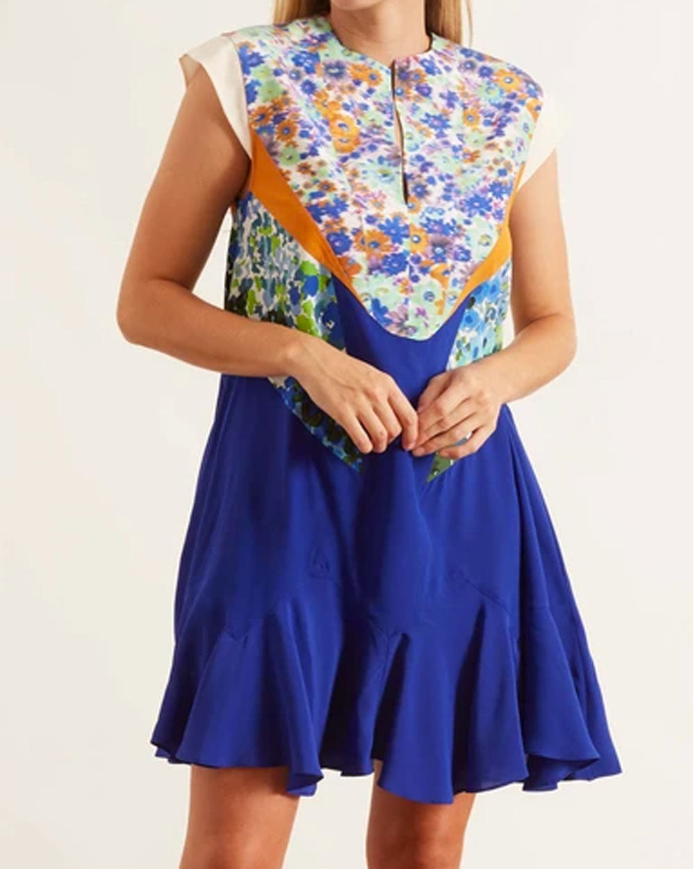 Blue Floral Print Lydia Dress