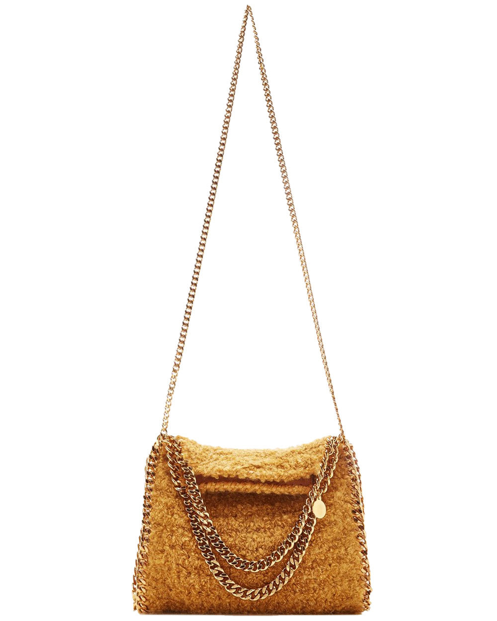 Mini Falabella Knit Tote Bag in Camel