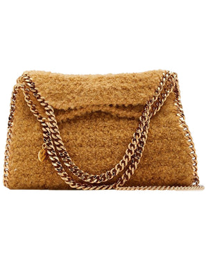 Mini Falabella Knit Tote Bag in Camel