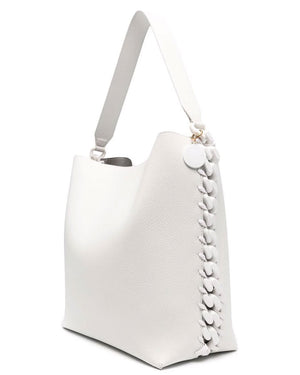 Frayme Embossed Grainy Tote in Pure White
