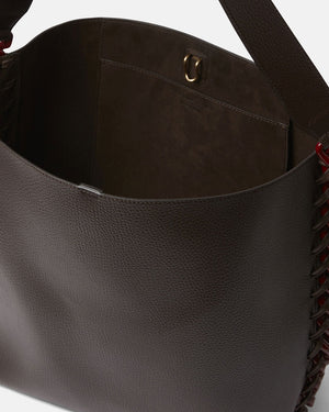 Frayme Tote Bag in Chocolate Brown