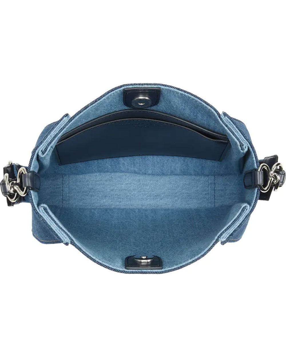 Mini Denim Crossbody Bag in Smoky Blue