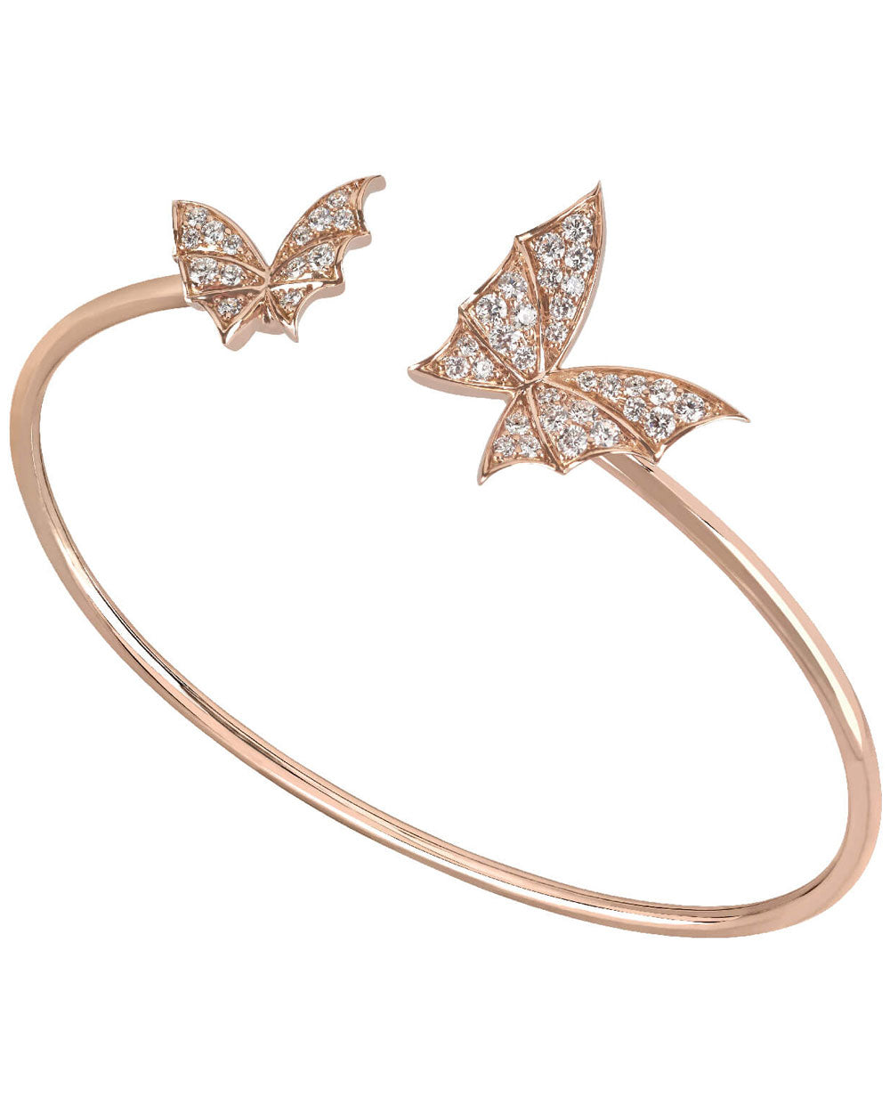 Rose Gold Fly By Night Pave Bangle Bracelet