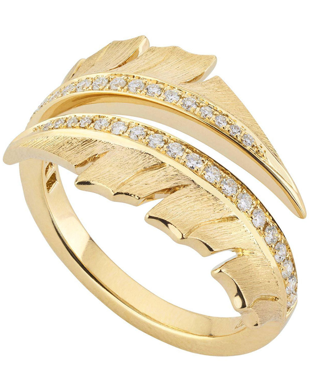 Yellow Gold Diamond Magnipheasant Split Ring