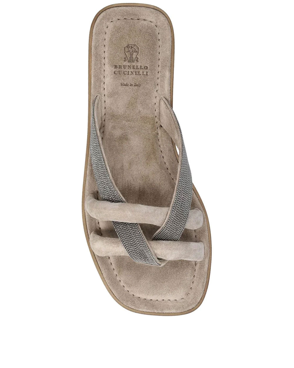 Strap Embellished Sandals in Roccia
