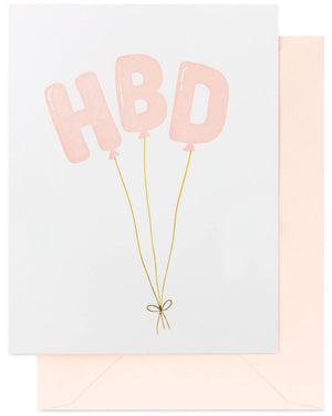 HBD Balloons Holiday Card