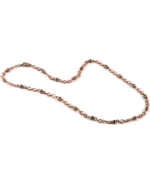 14k Rose Gold Bead Link Chain