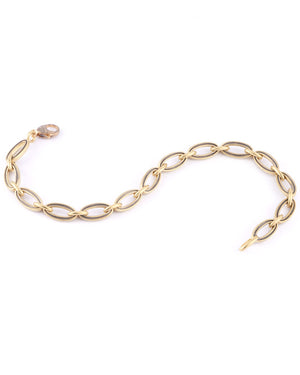 18k Gold Oval Link Bracelet