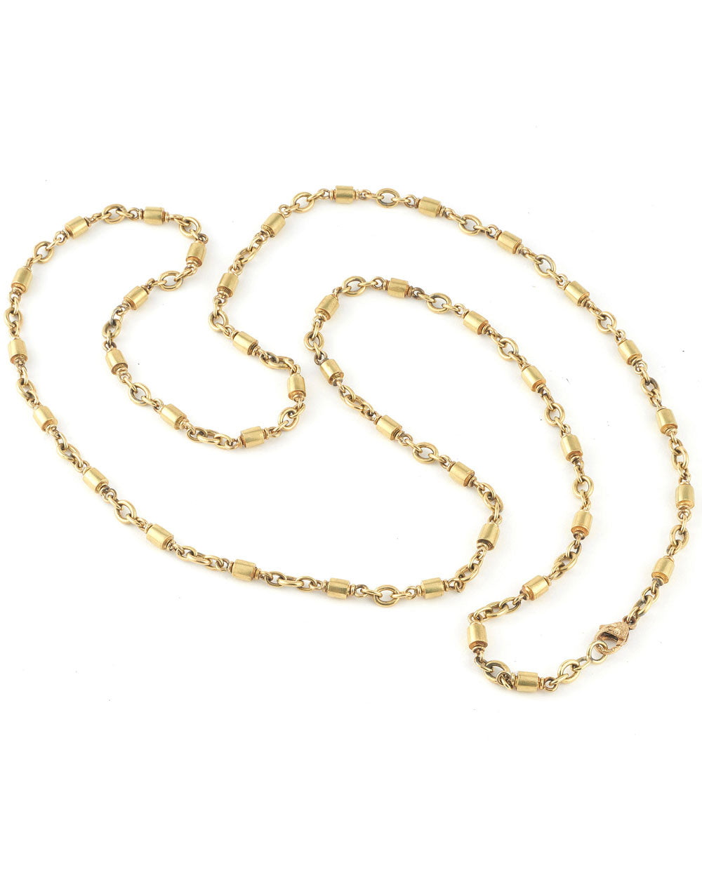 18k Yellow Gold Nugget Link Necklace