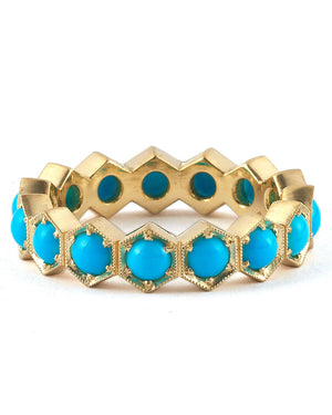 Turquoise Honeycomb Ring