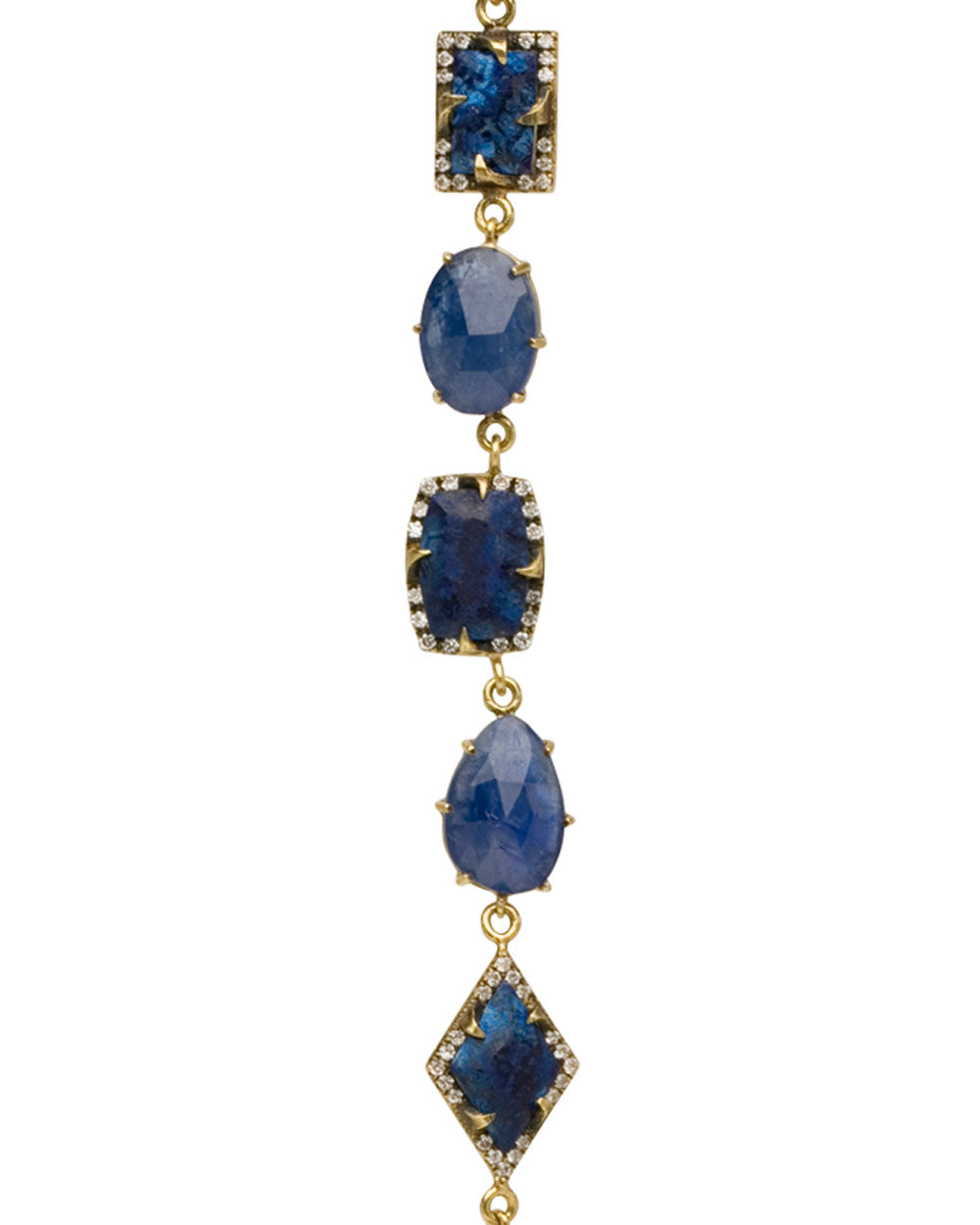 Azurite and Sapphire Link Bracelet